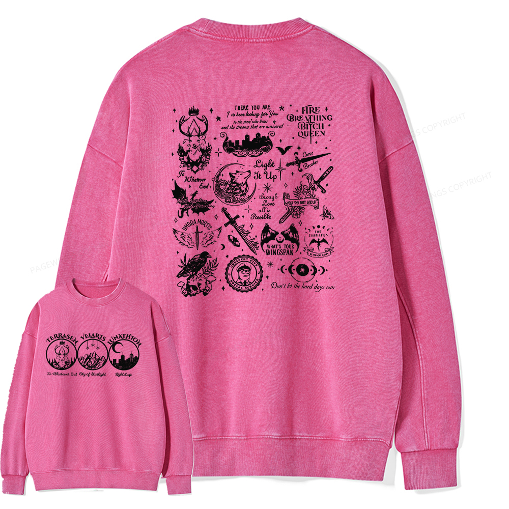 Pagewings Fantastic Reader Unisex Washed Sweatshirt