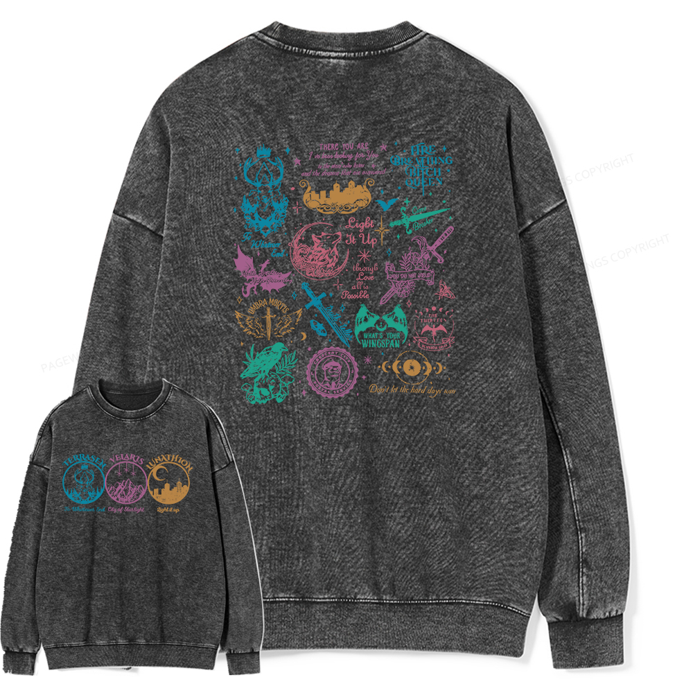 Pagewings Fantastic Reader Unisex Washed Sweatshirt