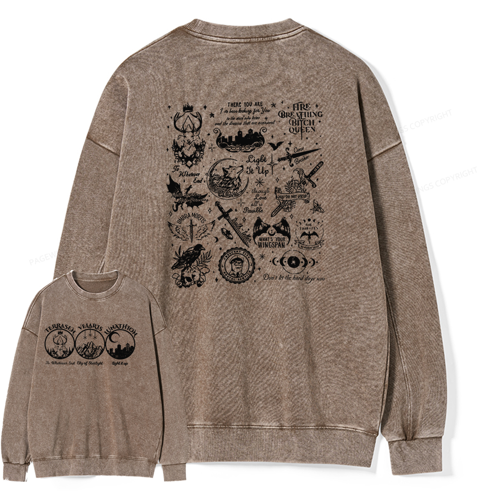 Pagewings Fantastic Reader Unisex Washed Sweatshirt