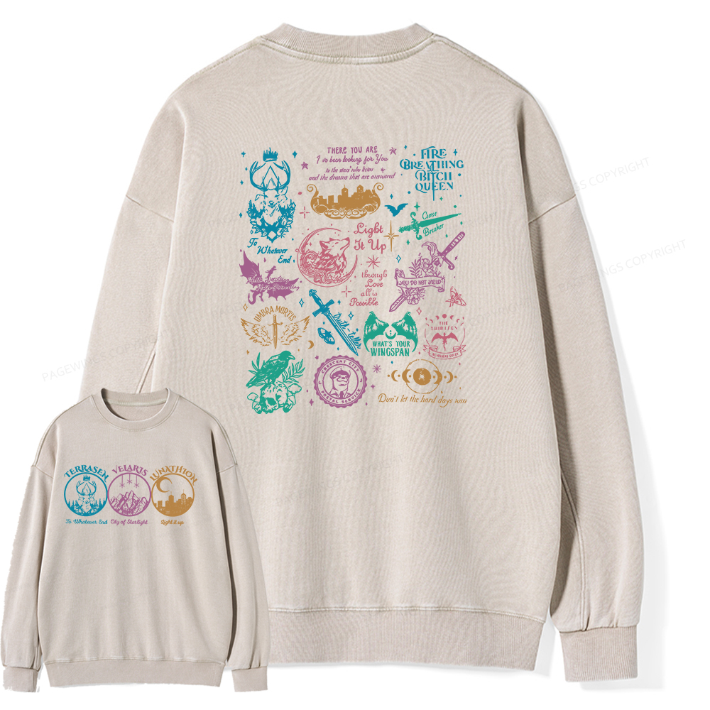 Pagewings Fantastic Reader Unisex Washed Sweatshirt