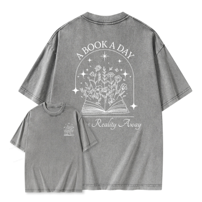 Pagewings A Book a Day Unisex Washed T-shirt