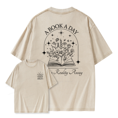 Pagewings A Book a Day Unisex Washed T-shirt