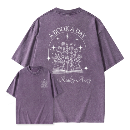 Pagewings A Book a Day Unisex Washed T-shirt