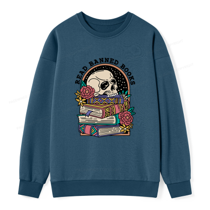 Pagewings Read Banned Book Floral Unisex Classic Sweatshirt