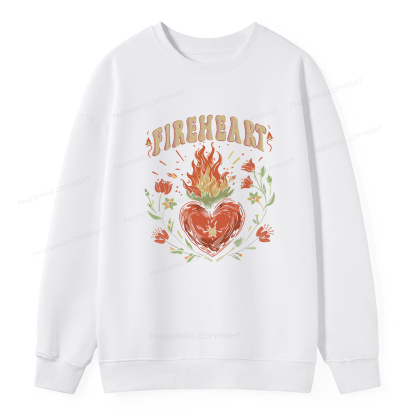 Pagewings Vintage Fire-heart Unisex Classic Sweatshirt