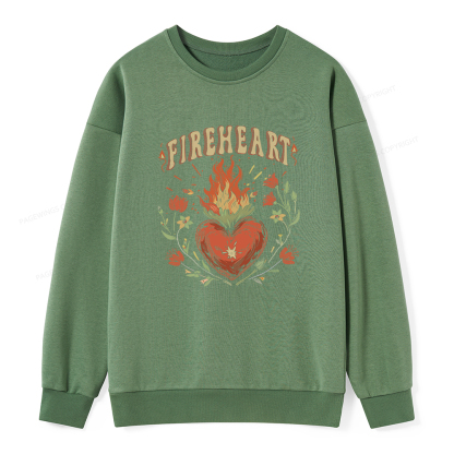 Pagewings Vintage Fire-heart Unisex Classic Sweatshirt