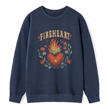Pagewings Vintage Fire-heart Unisex Classic Sweatshirt