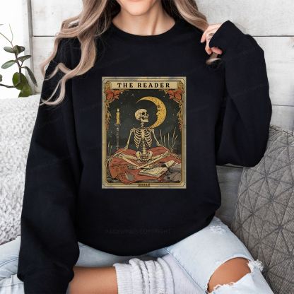Pagewings The Reader Tarot Card Unisex Classic Sweatshirt