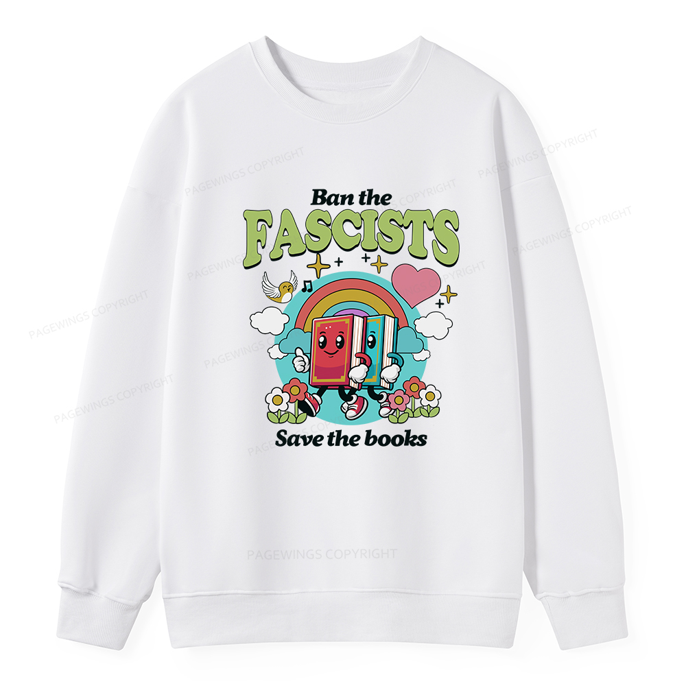 Pagewings Ban the Fascists Save the Books Unisex Classic Sweatshirt