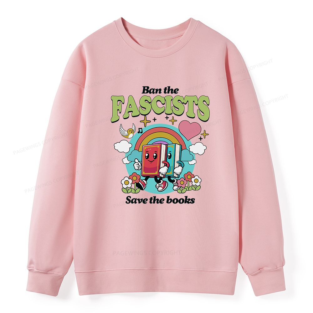 Pagewings Ban the Fascists Save the Books Unisex Classic Sweatshirt