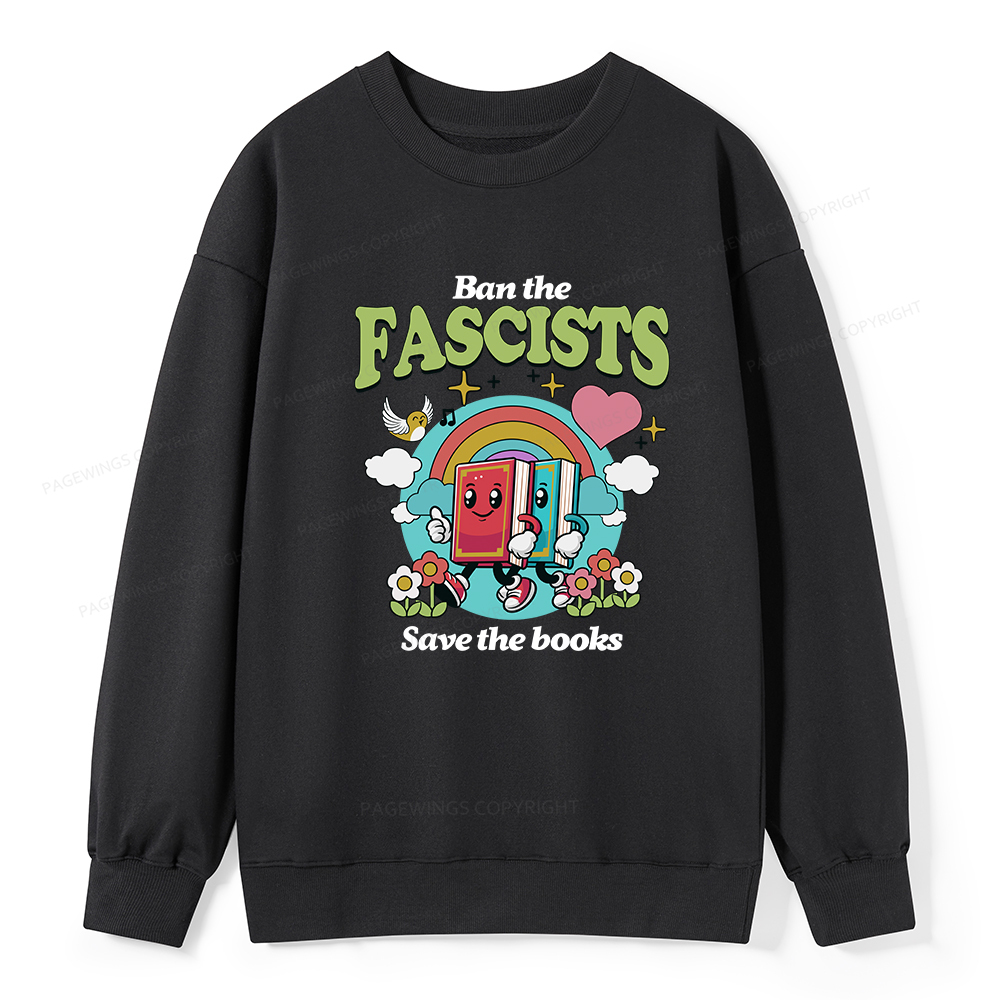 Pagewings Ban the Fascists Save the Books Unisex Classic Sweatshirt