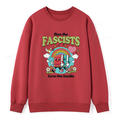 Pagewings Ban the Fascists Save the Books Unisex Classic Sweatshirt
