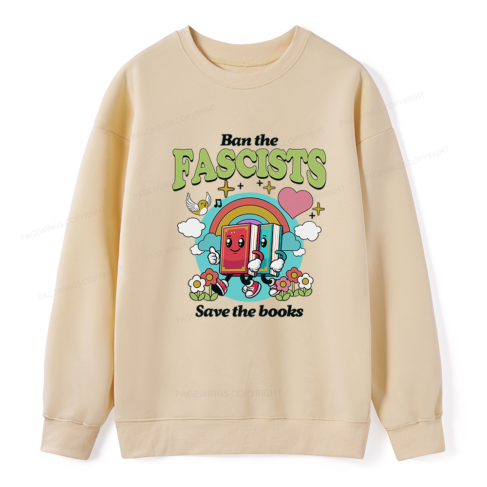 Pagewings Ban the Fascists Save the Books Unisex Classic Sweatshirt