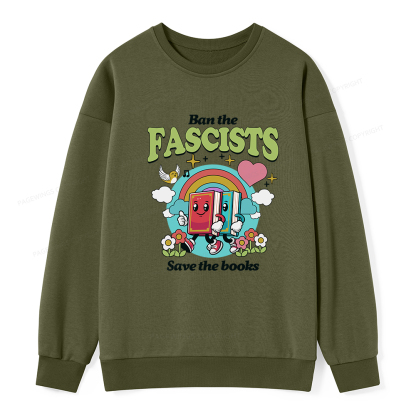 Pagewings Ban the Fascists Save the Books Unisex Classic Sweatshirt