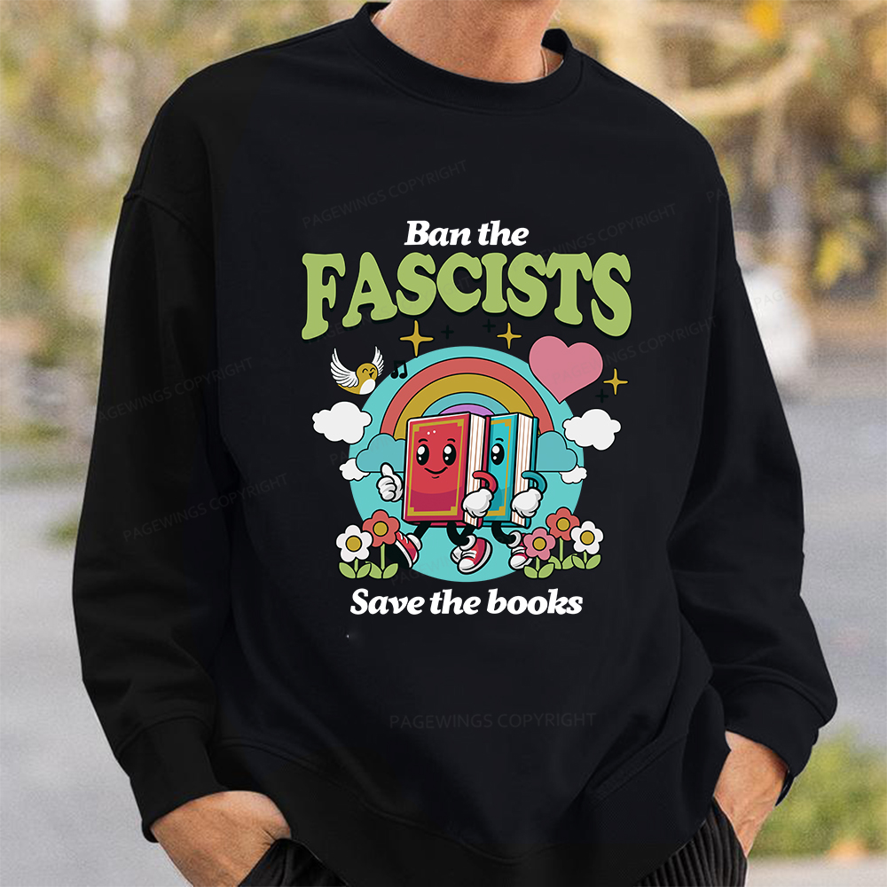 Pagewings Ban the Fascists Save the Books Unisex Classic Sweatshirt
