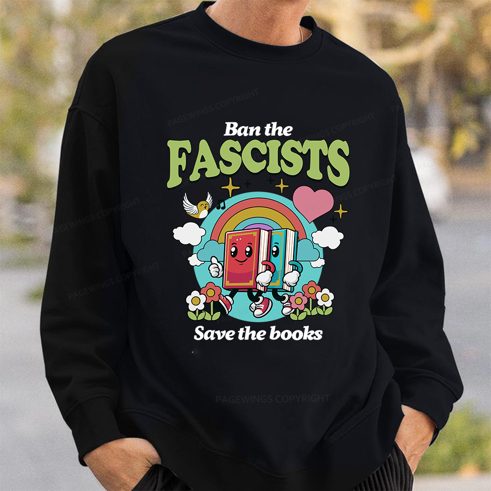 Pagewings Ban the Fascists Save the Books Unisex Classic Sweatshirt