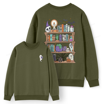 Pagewings Ghost Book Reader Halloween Unisex Classic Sweatshirt