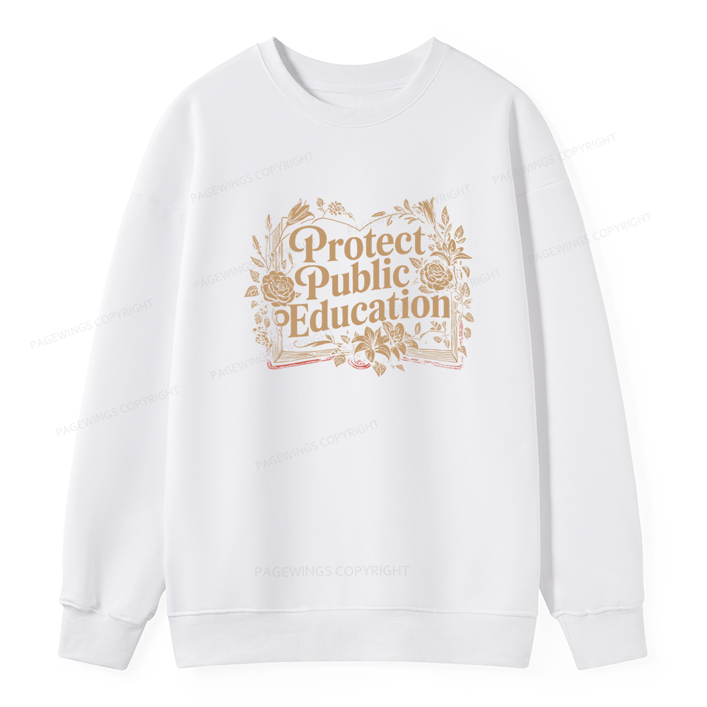 Pagewings Protect Public Education Unisex Classic Sweatshirt