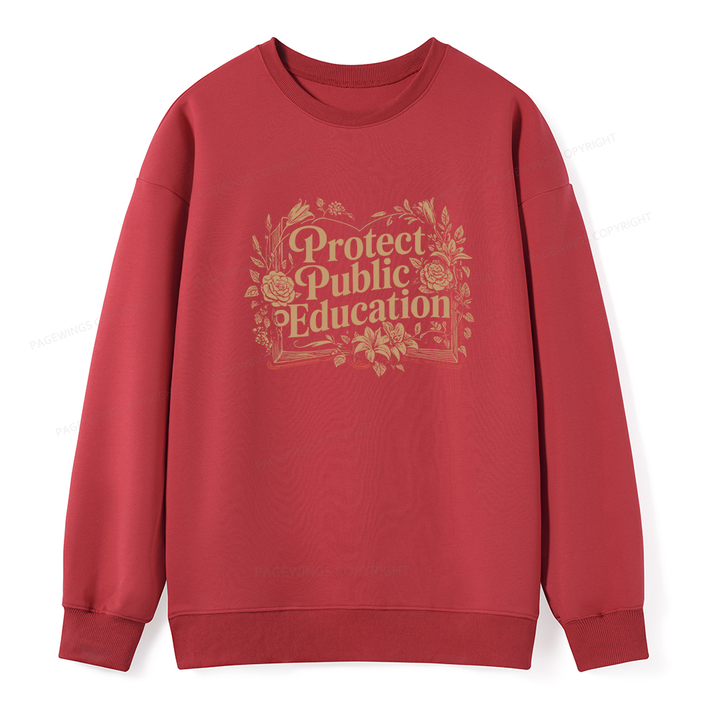 Pagewings Protect Public Education Unisex Classic Sweatshirt