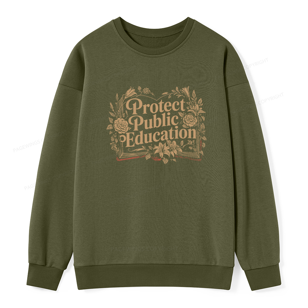 Pagewings Protect Public Education Unisex Classic Sweatshirt
