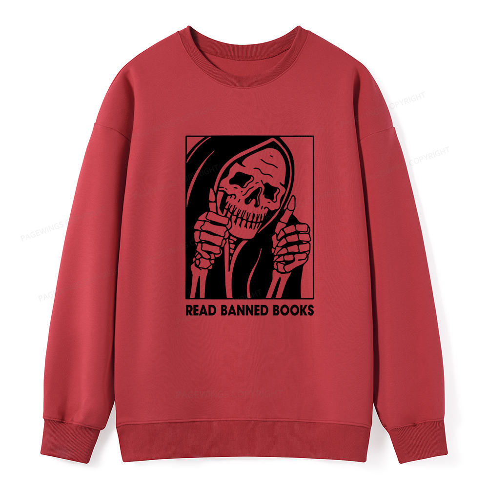 Pagewings Read Banned Books Unisex Classic Sweatshirt