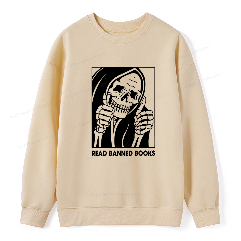 Pagewings Read Banned Books Unisex Classic Sweatshirt