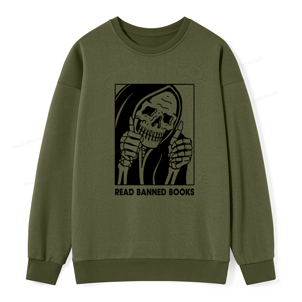 Pagewings Read Banned Books Unisex Classic Sweatshirt