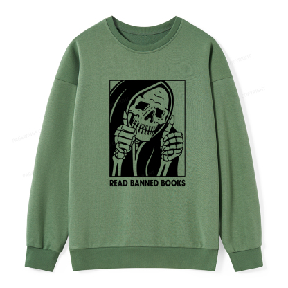 Pagewings Read Banned Books Unisex Classic Sweatshirt