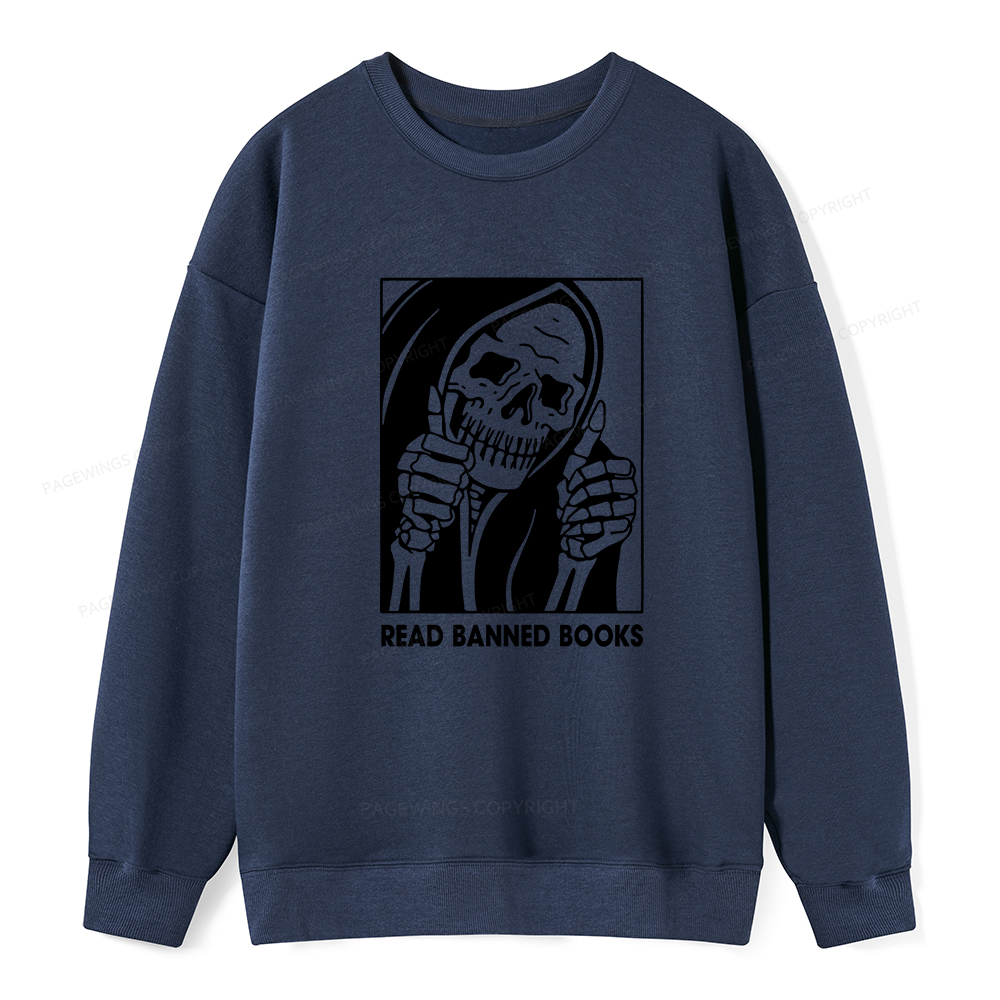 Pagewings Read Banned Books Unisex Classic Sweatshirt