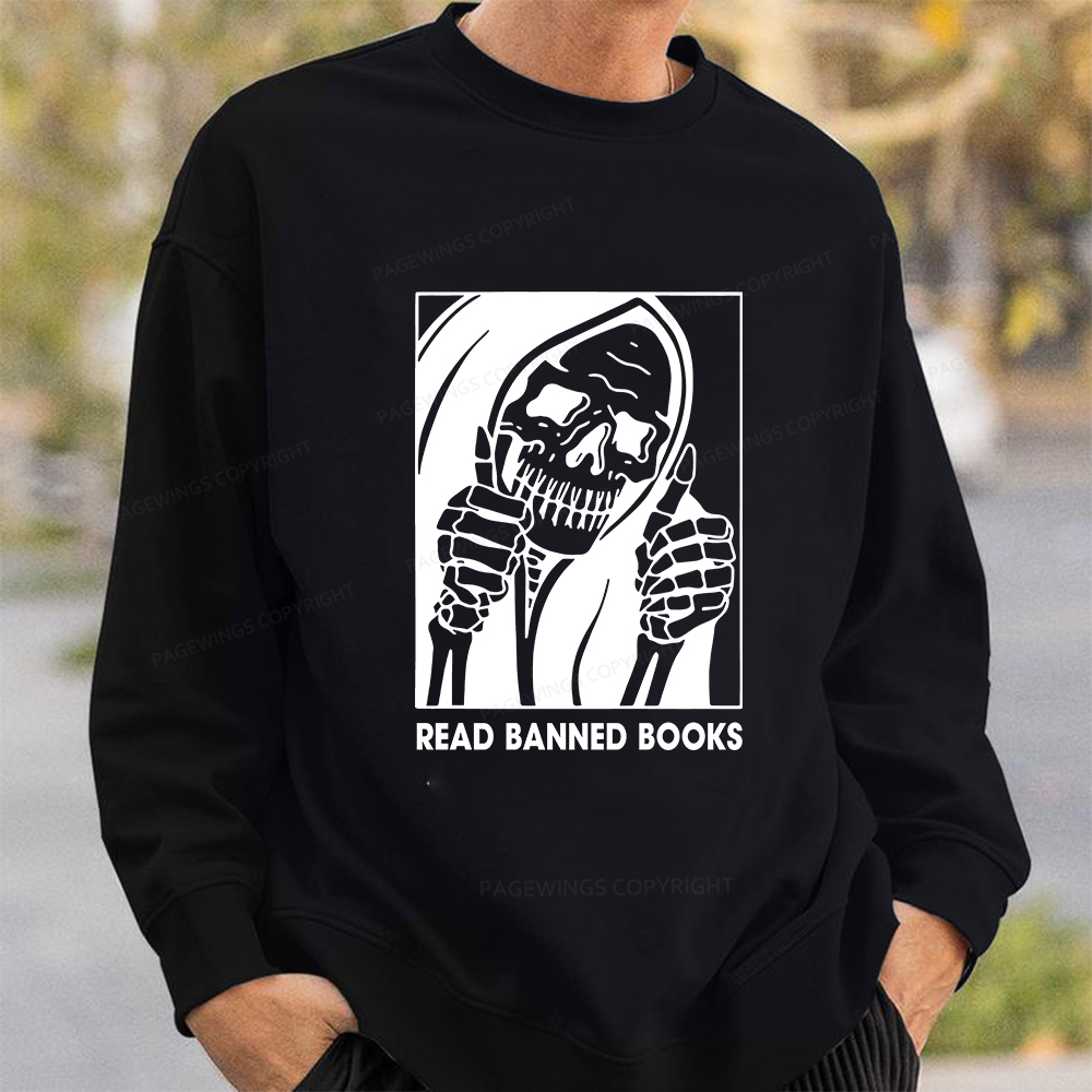Pagewings Read Banned Books Unisex Classic Sweatshirt