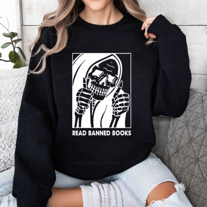 Pagewings Read Banned Books Unisex Classic Sweatshirt