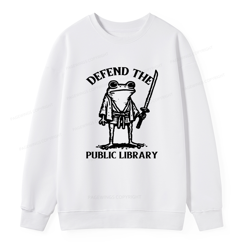 Pagewings Defend Your Public Library Unisex Classic Sweatshirt