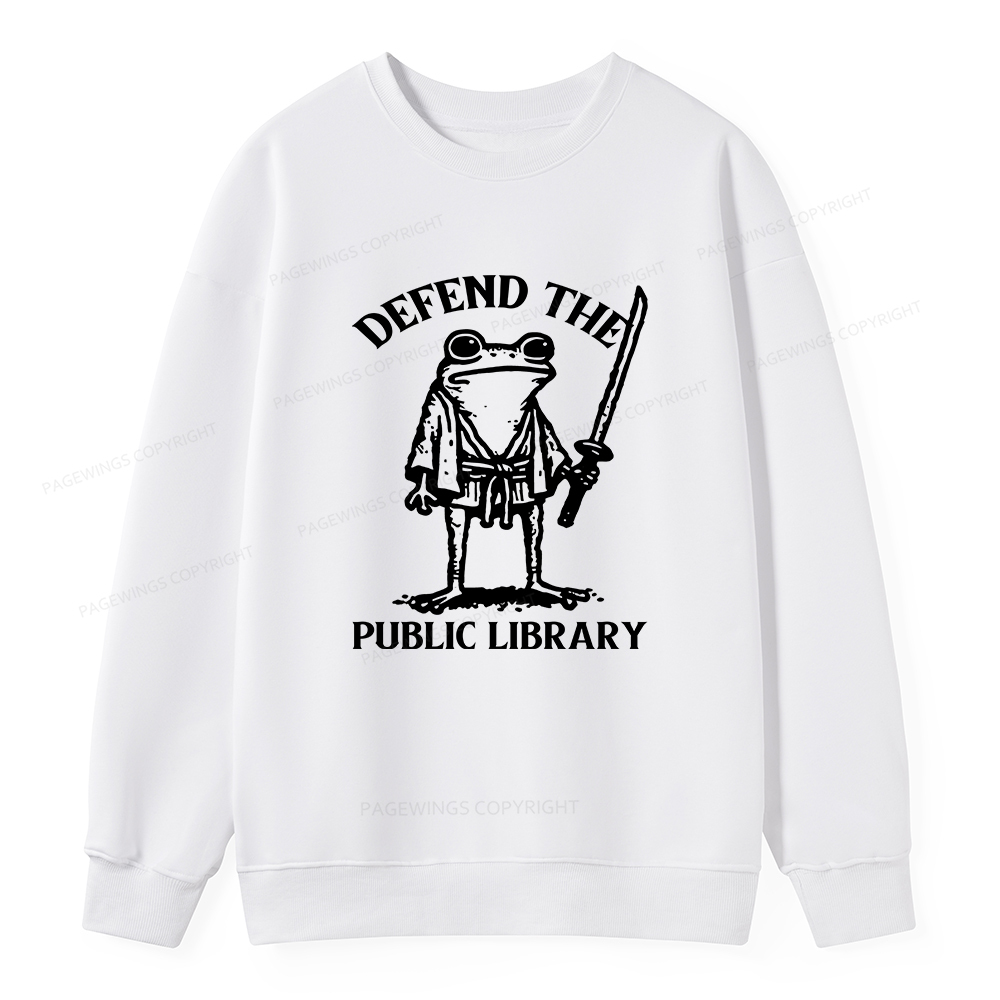 Pagewings Defend Your Public Library Unisex Classic Sweatshirt