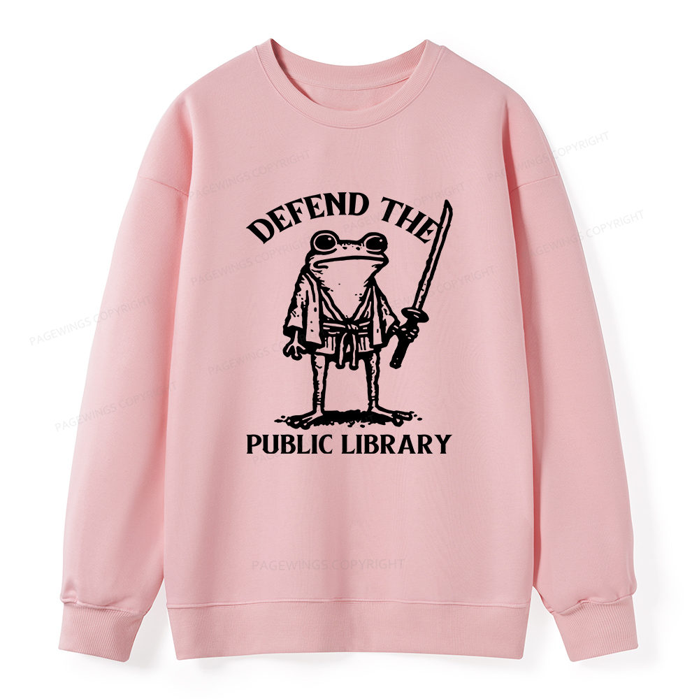 Pagewings Defend Your Public Library Unisex Classic Sweatshirt
