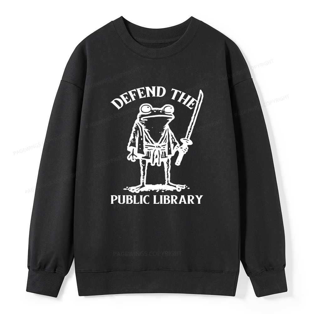 Pagewings Defend Your Public Library Unisex Classic Sweatshirt