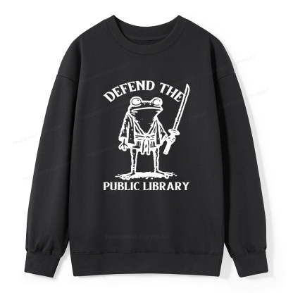 Pagewings Defend Your Public Library Unisex Classic Sweatshirt