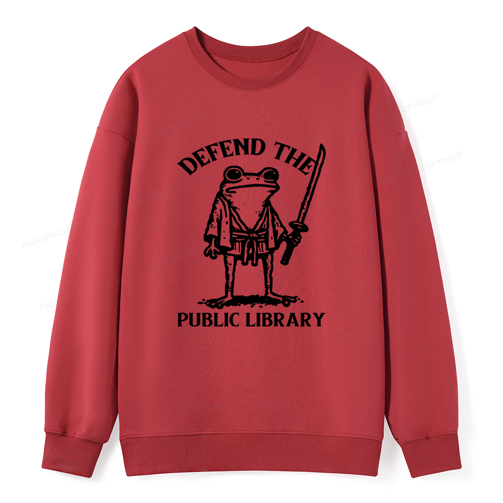 Pagewings Defend Your Public Library Unisex Classic Sweatshirt