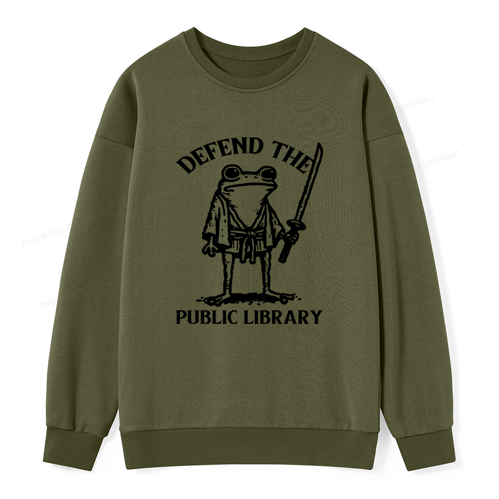 Pagewings Defend Your Public Library Unisex Classic Sweatshirt