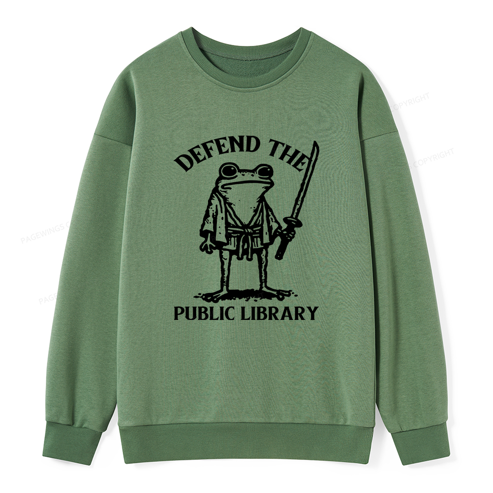 Pagewings Defend Your Public Library Unisex Classic Sweatshirt