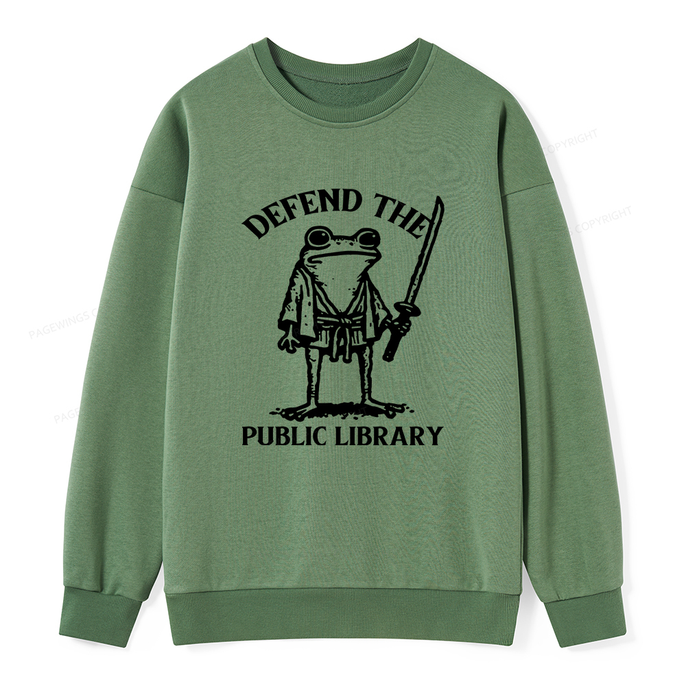Pagewings Defend Your Public Library Unisex Classic Sweatshirt