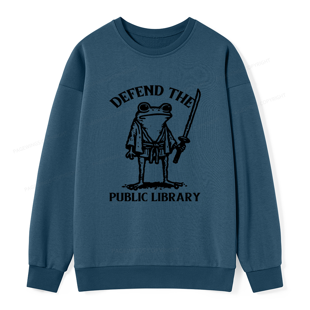 Pagewings Defend Your Public Library Unisex Classic Sweatshirt