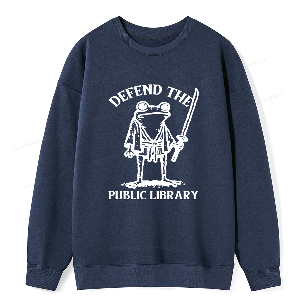 Pagewings Defend Your Public Library Unisex Classic Sweatshirt