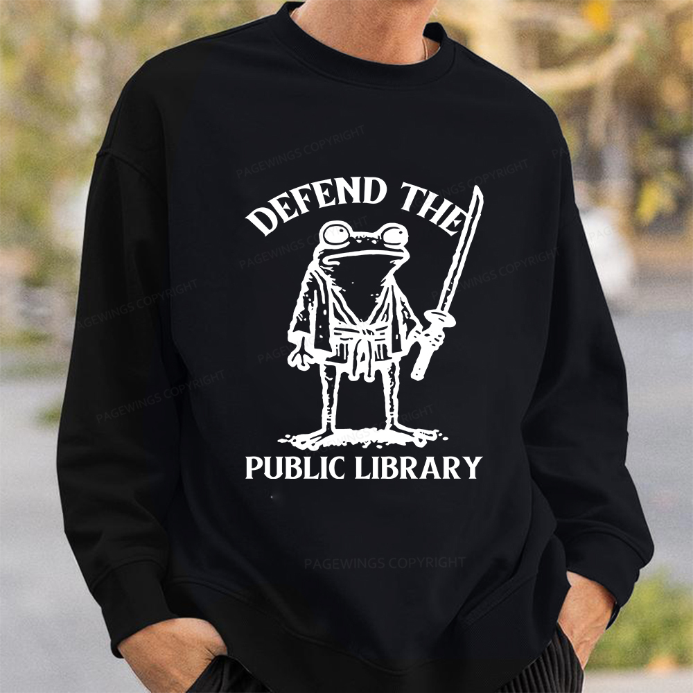 Pagewings Defend Your Public Library Unisex Classic Sweatshirt