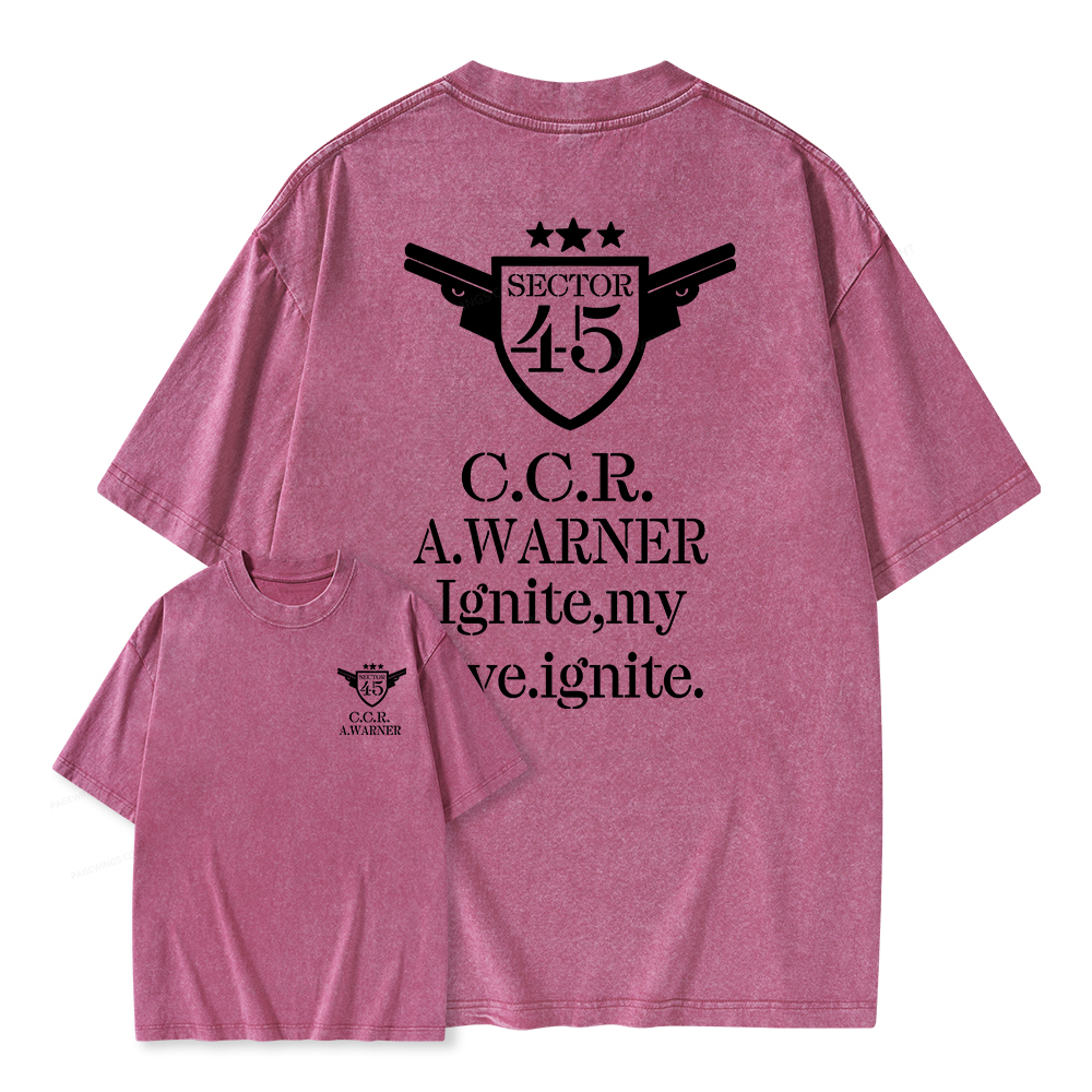 Pagewings Lgnite My Love Lgnite Unisex Washed T-shirt
