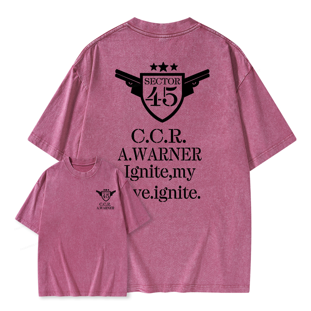 Pagewings Lgnite My Love Lgnite Unisex Washed T-shirt