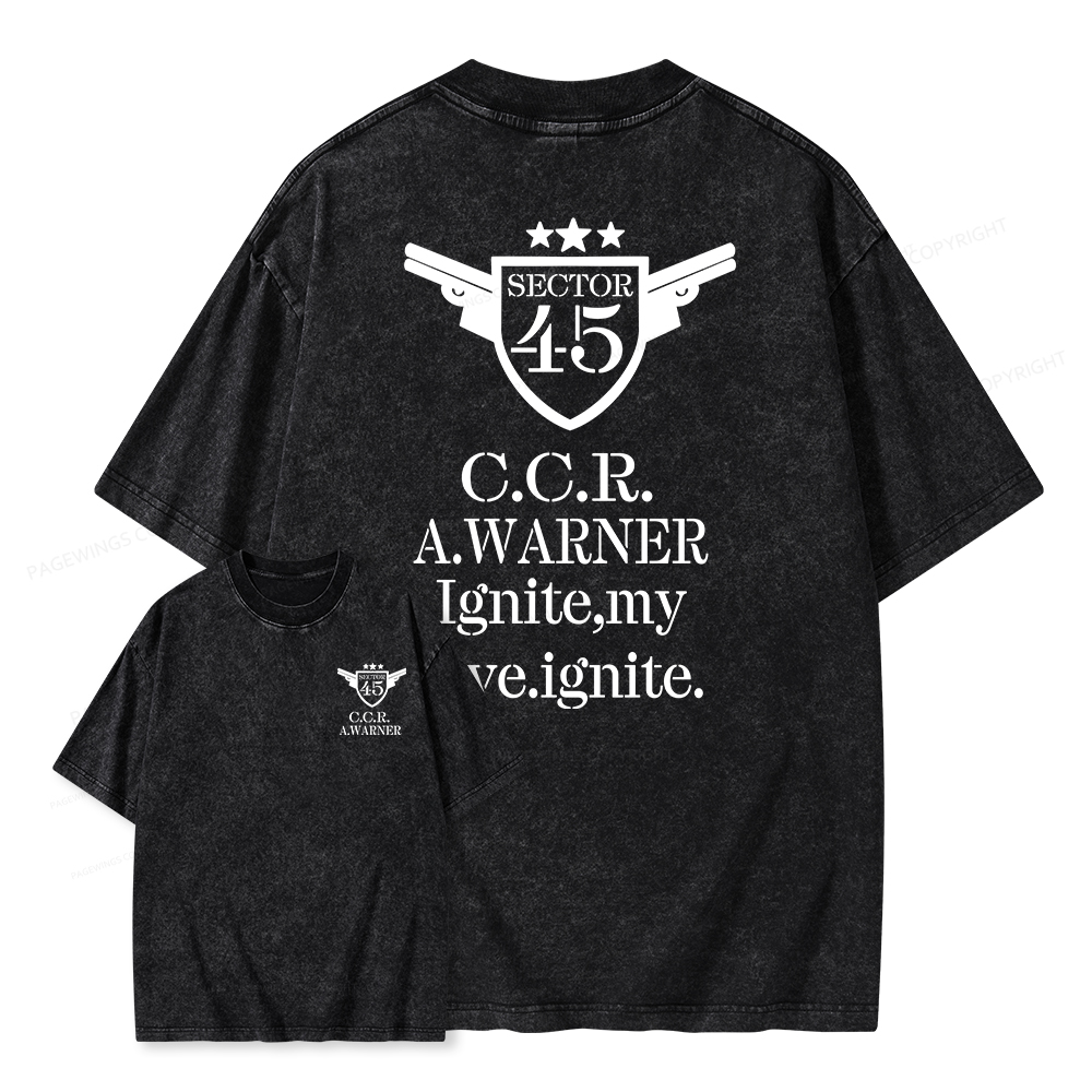 Pagewings Lgnite My Love Lgnite Unisex Washed T-shirt