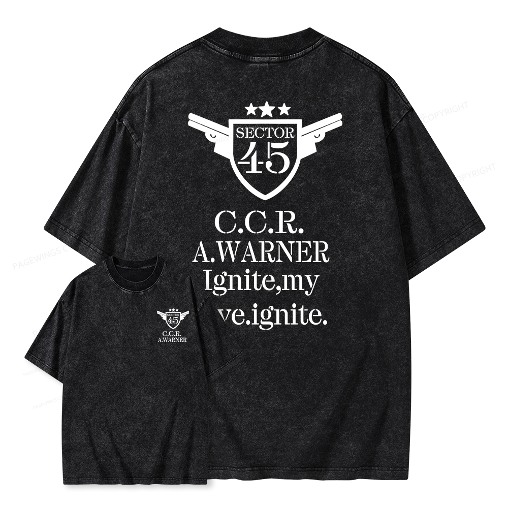 Pagewings Lgnite My Love Lgnite Unisex Washed T-shirt