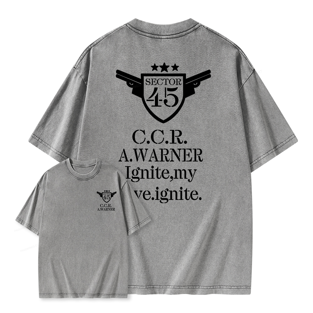 Pagewings Lgnite My Love Lgnite Unisex Washed T-shirt