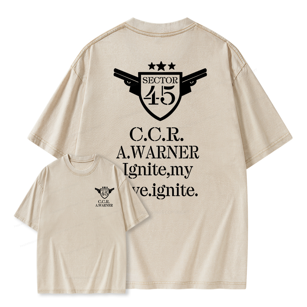 Pagewings Lgnite My Love Lgnite Unisex Washed T-shirt