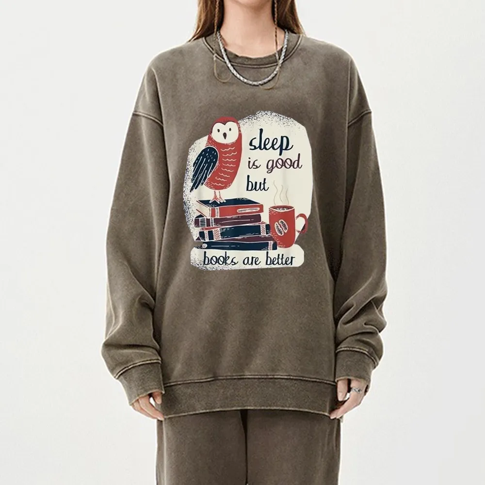 Pagewings Sleep is Good But Book is Better Unisex Washed Sweatshirt